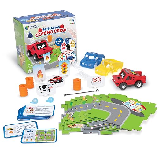 Learning Resources Switcheroo Coding Crew - 46 Pieces, Age 4+ STEM Toy for Kids, Coding Toy, Interactive Robot