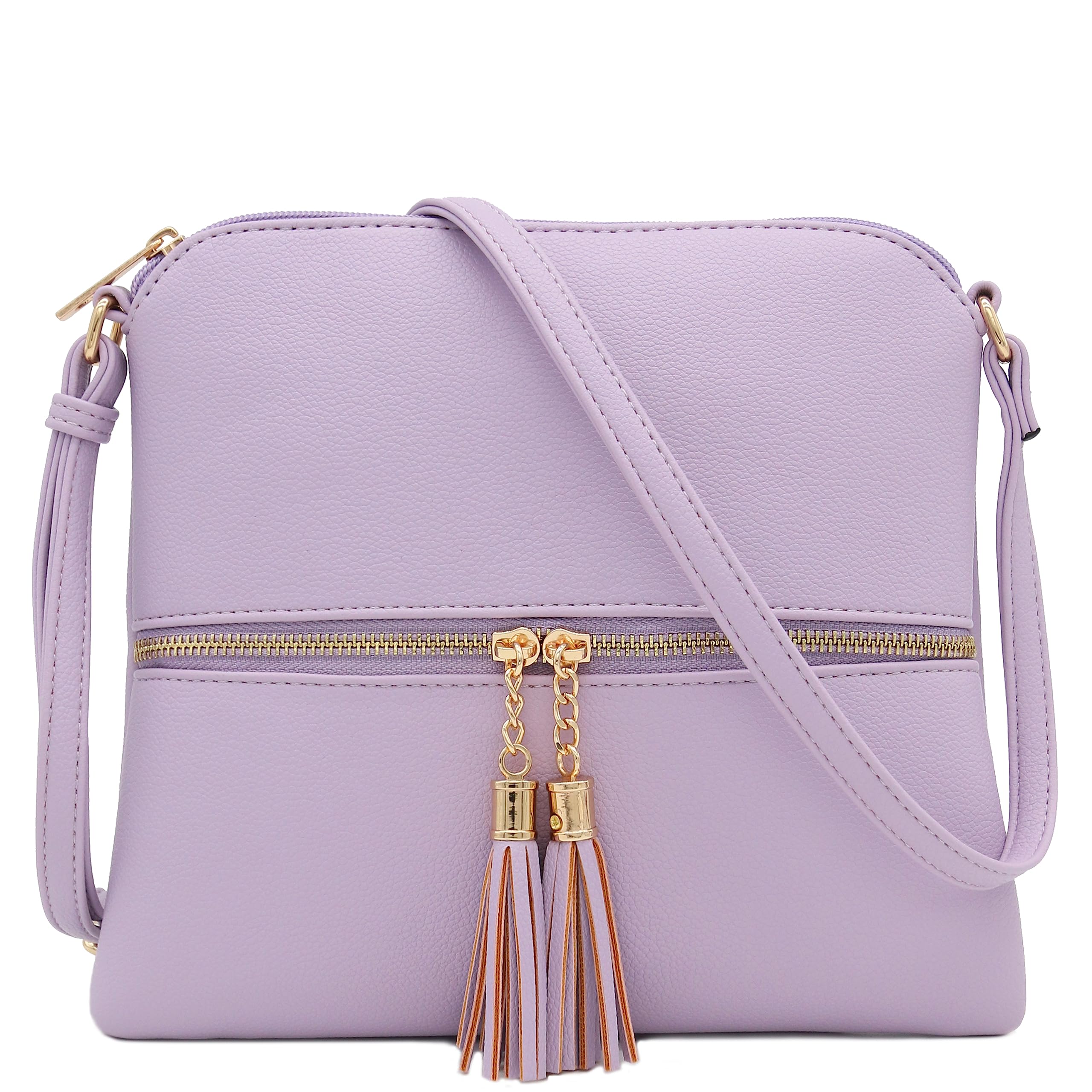 DELUXITY Lightweight Medium Crossbody Bag with Tassel | Lightweight, with Tassel