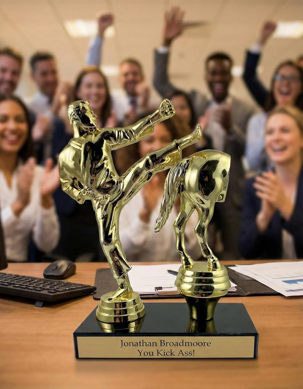 Awards4U Personalized Trophy with Custom Engraved Plate - Funny Office Award Trophies for Best Boss, Coworkers, Friends who Winner 7" - Personalized Fun Gag Gift Customize Now with Your Engraving!