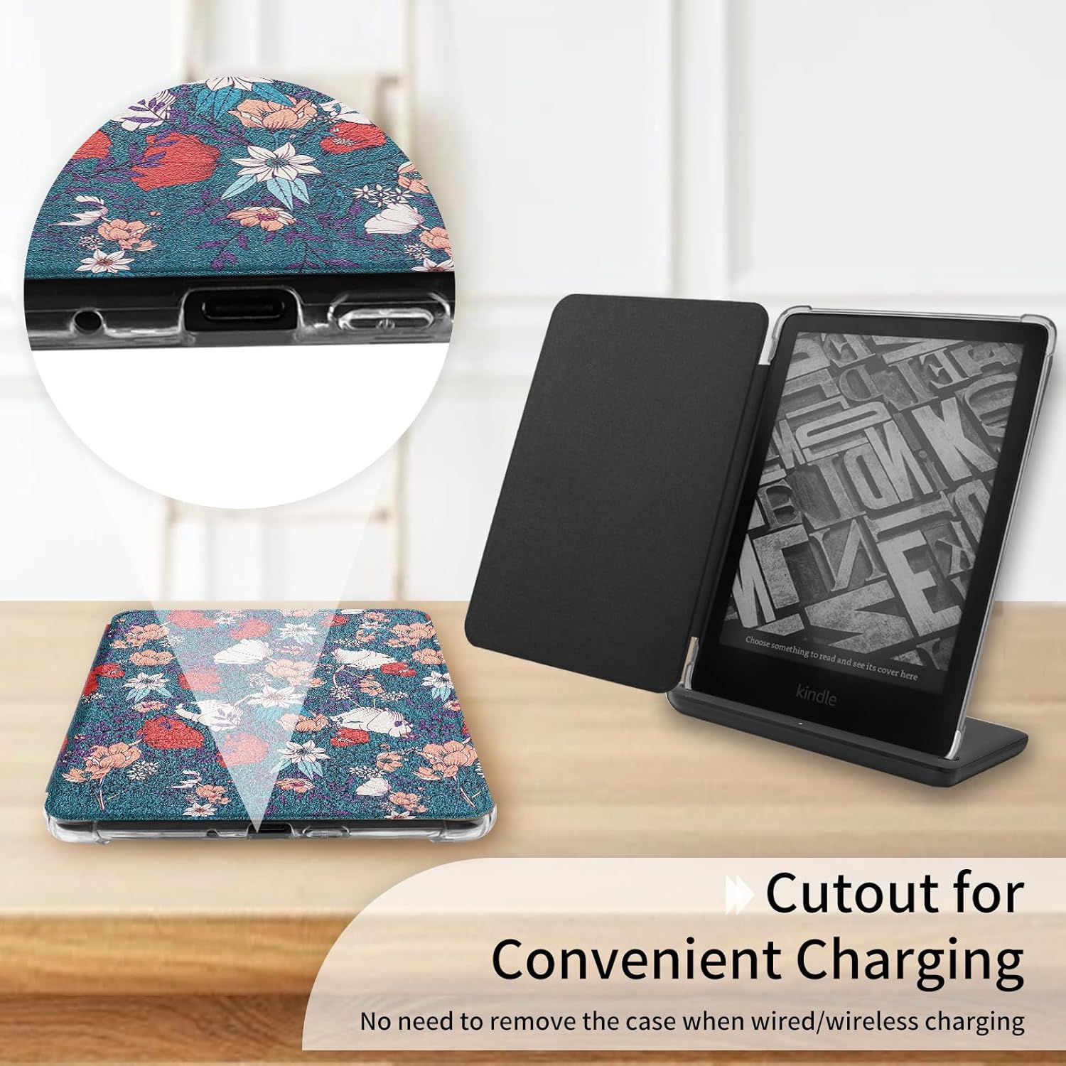 WALNEW Protective Sleeve and Clear Case for 6.8" Kindle Paperwhite 11th Generation 2021 and Signature Edition