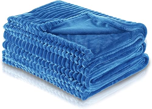 Miniatura 1 de McJaw Manta térmica de 72 x 84 pulgadas, lujosa franela acanalada, tamaño matrimonial, controlador de niveles de temperatura 1-10 y apagado