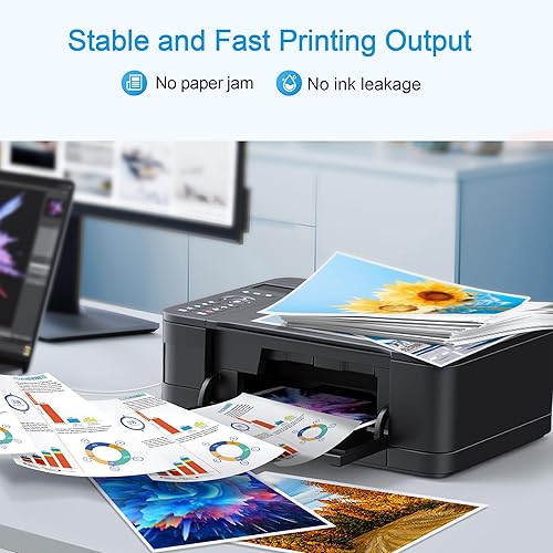 Miniatura 4 de WISETA Cartuchos de tinta remanufacturados de repuesto para impresora EPSON 802XL T802XL BCMY compatibles con WF-4720 WF-4730 WF-4734 WF-4740