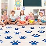 ReliThick 30 Pcs Paw Print Floor Decal 7.5