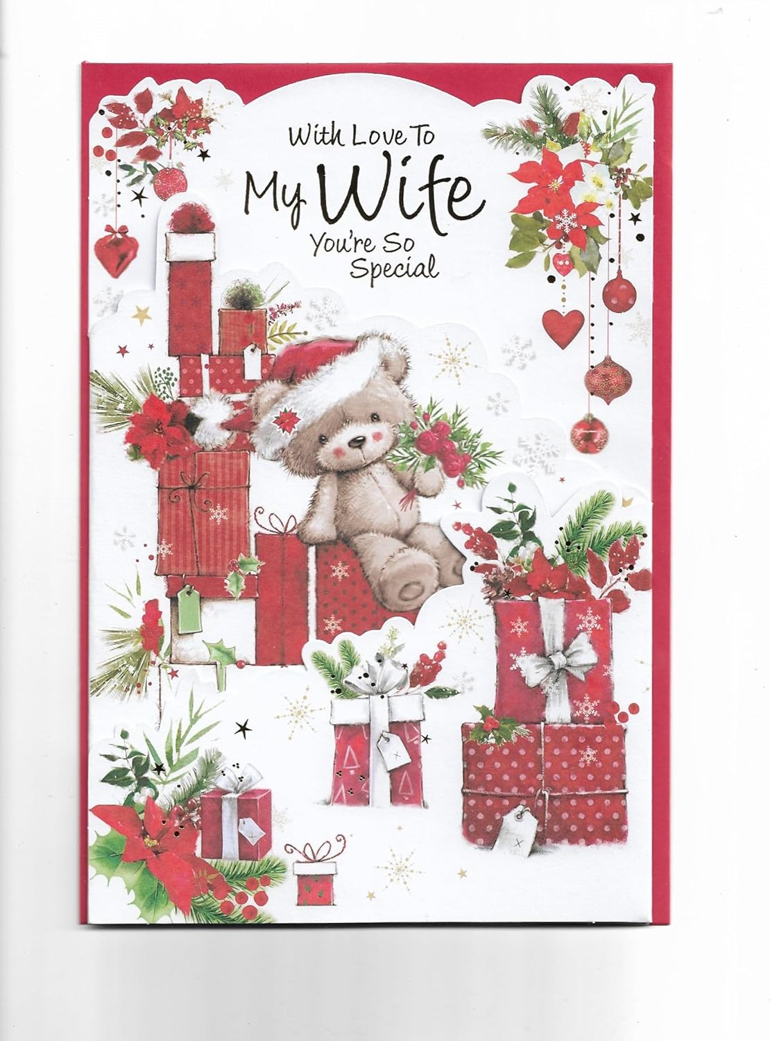 Christmas Card For Wife 23 x 15 Cm (9 x 6 inches) With Love To My Wife ...