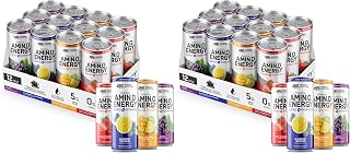 Optimum Nutrition Amino Energy Sparkling Hydration Drink,Electrolytes,Caffeine,Amino Acids,BCAAs,Sugar Free,12 Fl Oz,Variety (Packaging May Vary),12 Count (Pack of 2)