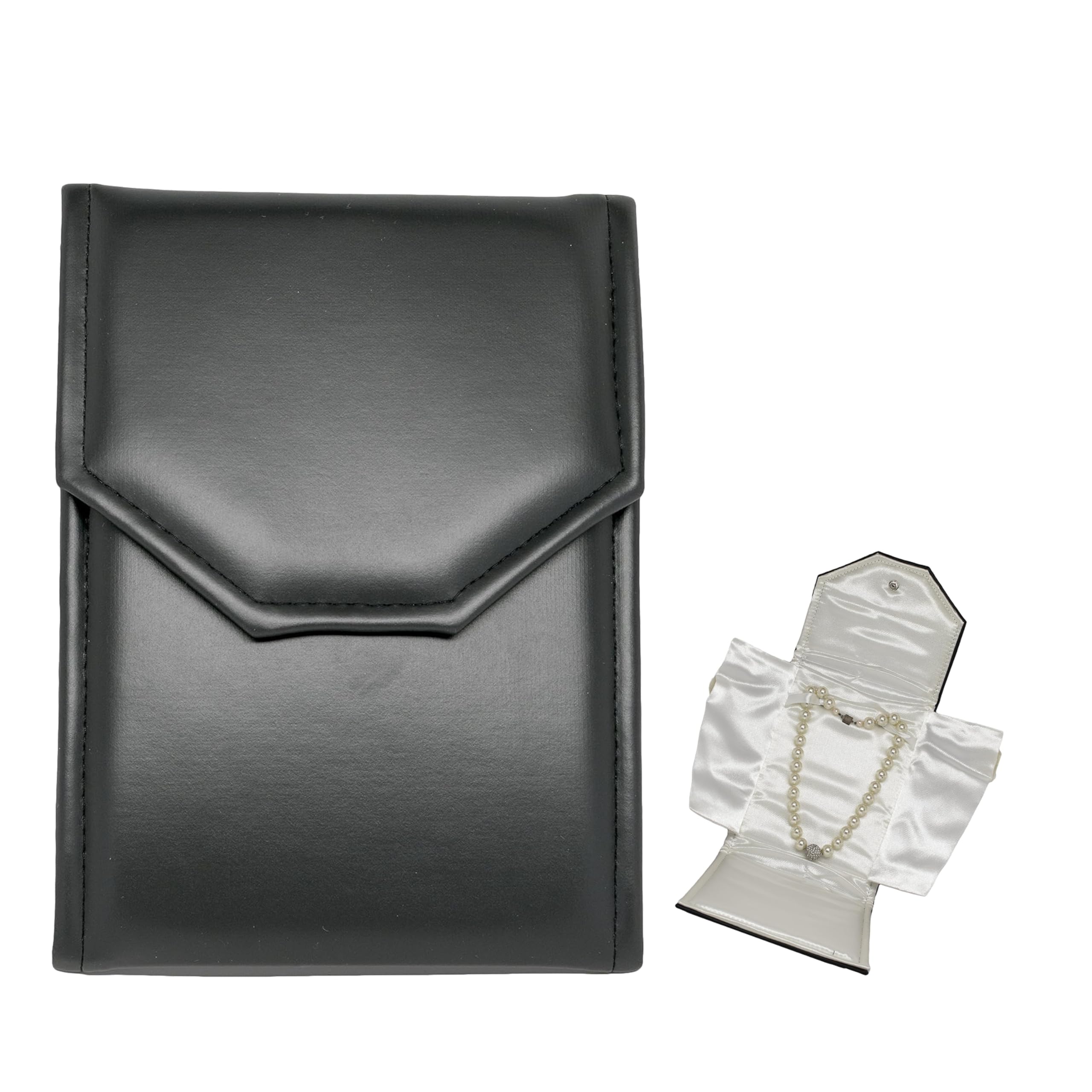 Novel Box Necklace Display Pearl Folder 8x6 inch Large Travel Jewelry Case - Wedding Jewelry Storage Holder with