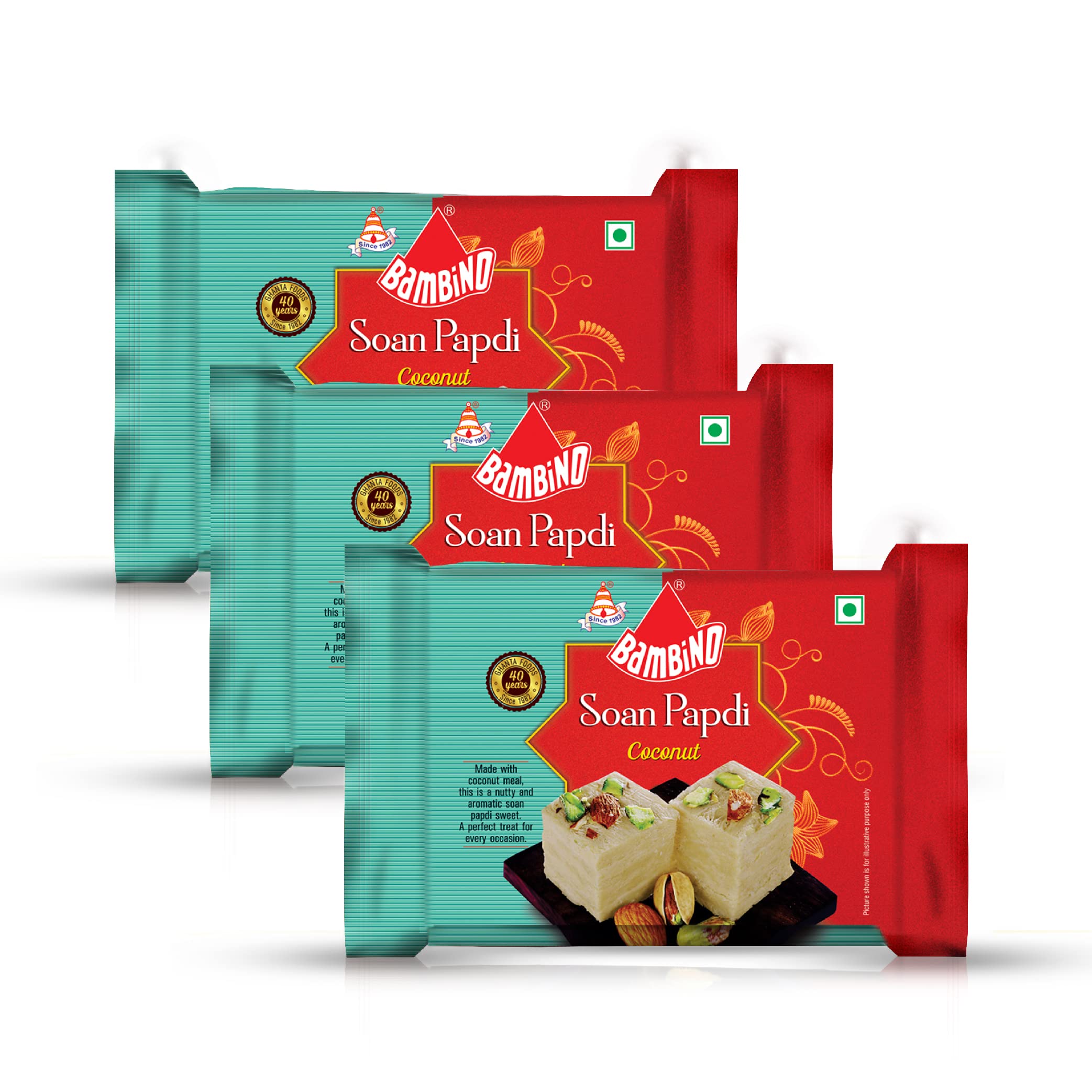 Bambino Soan Papdi Coconut Each 200Gms X Pack of 3 (600 Gms) (B09LRZ1FRT) Amazon Price History, Amazon Price Tracker