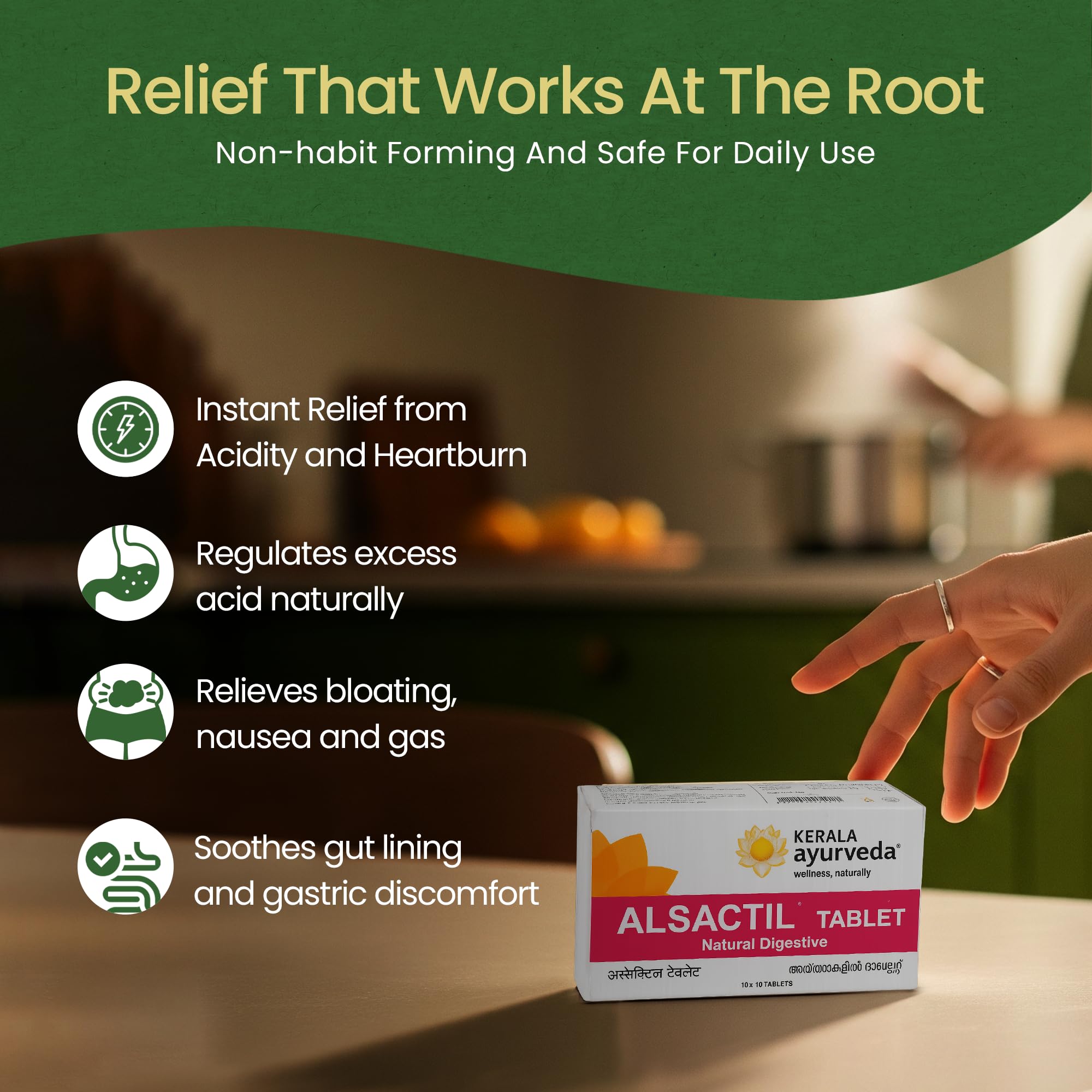 Kerala Ayurveda Alsactil Tablet - 100 Tablets 1