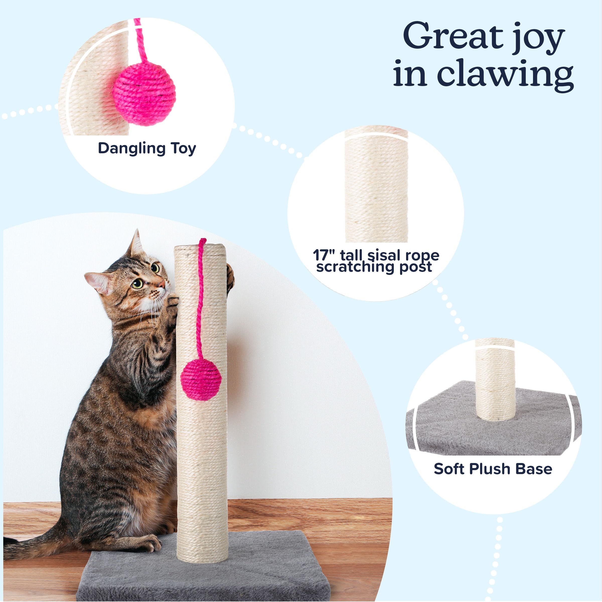 Scratching Post For Kittens 45'' Tall Cat Scratching