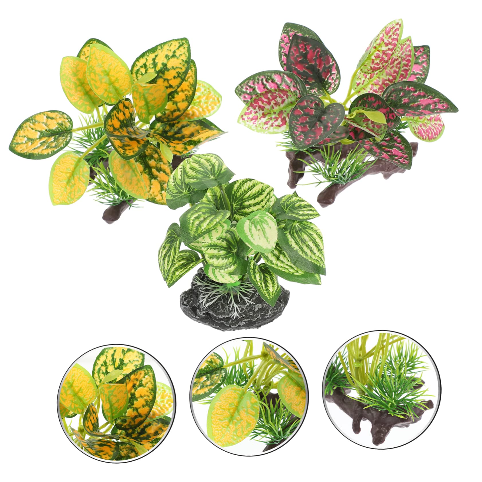 Happyyami 15piezas Adornos De Plantas De Agua Artificiales para Acuarios Decoración Lifelike para Peceras Accesorios De Paisajismo Acuático