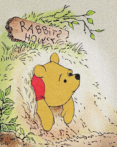 Miniatura 4 de Disney Winnie the Pooh, "Flower Power" - Manta tejida para tapiz, 48 x 60 pulgadas, multicolor