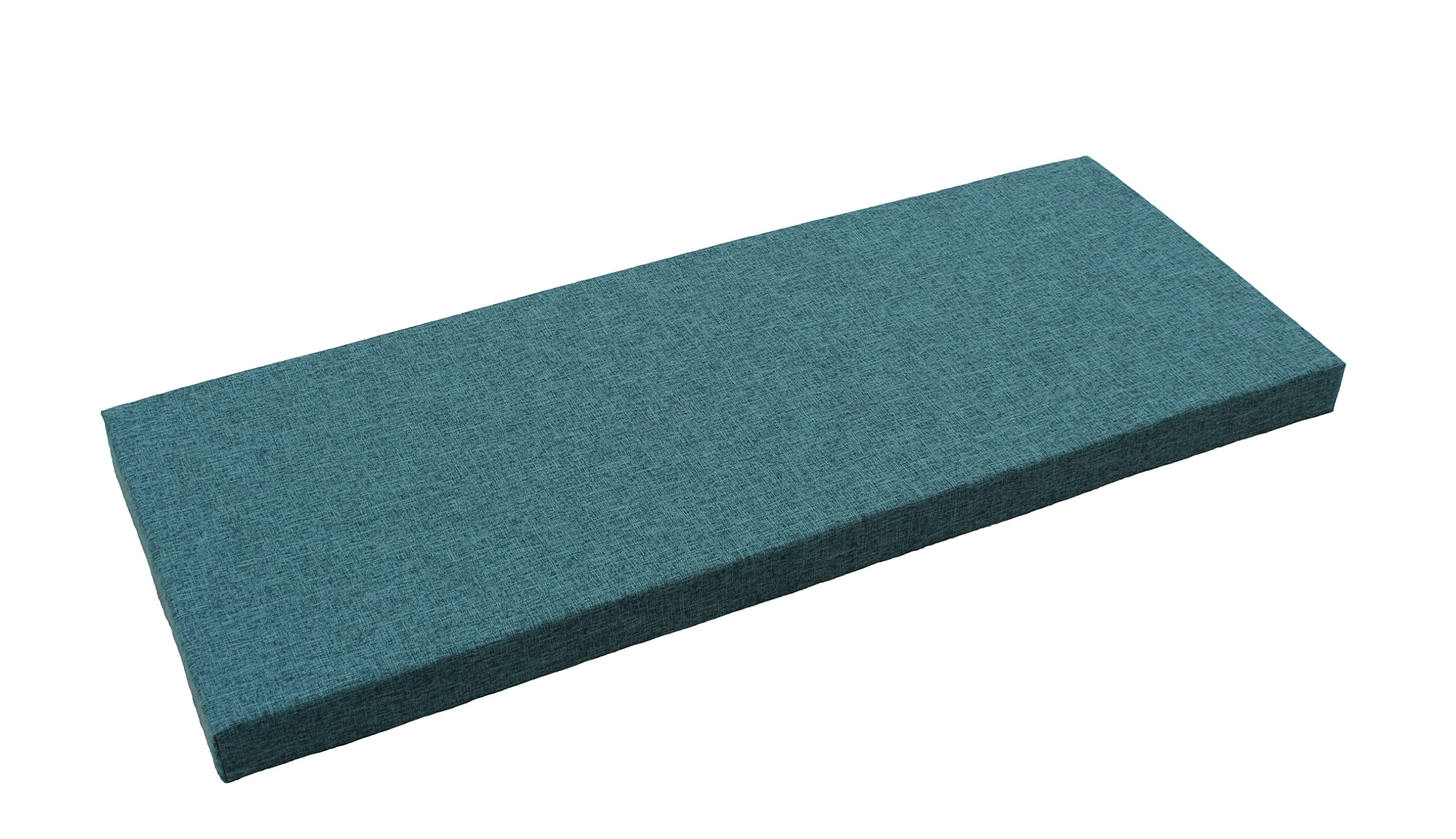 Ginsimar Custom Size Bench Cushion, Entry Bench Cushion, End of Bed Storage Bench Cushion, Farmhouse Storage Bench Cushion, Farm house Bench Cushion (Peafowl green; 54 x 45 x 10 cm) — image 1
