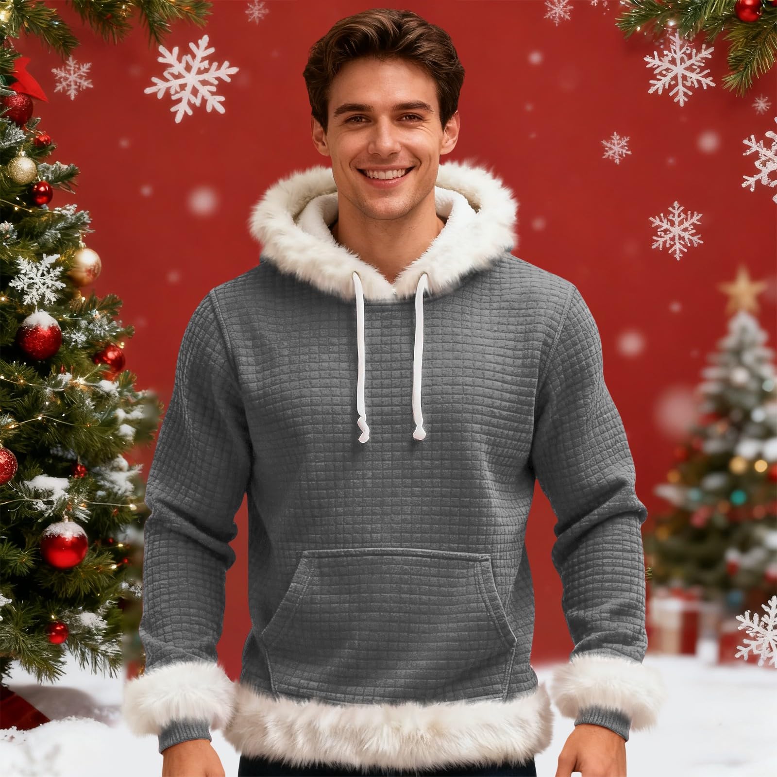 Chaqueta Verano Hombre Sudadera con Capucha De Forro, Estilo Oversize, Tallas Grandes, Manga Larga, Casual, Ideal para Invierno. L (Grey, XXXXXL) Ropa Playa Mangas El Sol Entretiempo