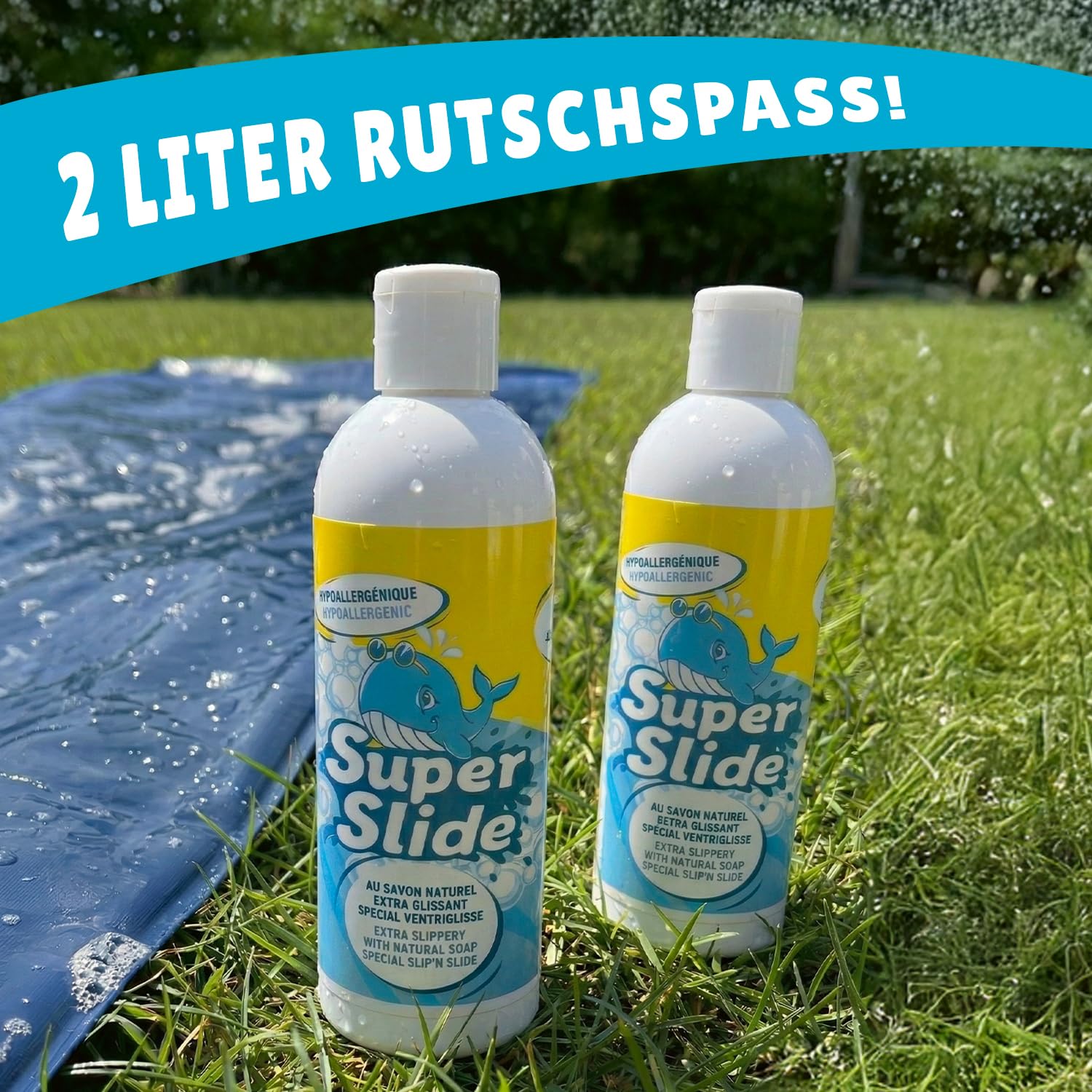 Super Slide Naturseife Extra Rutschig 1L Hypoallergen Wasserrutschmatte