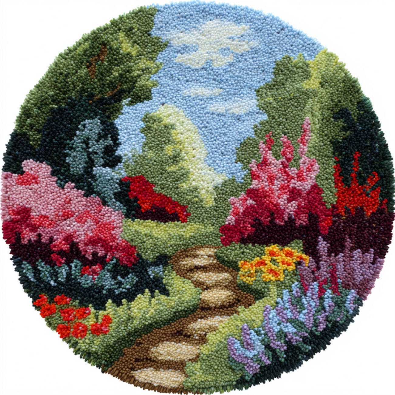 Kitquiver Tapestry Kits for Adults Garden Flowers 100x100cm