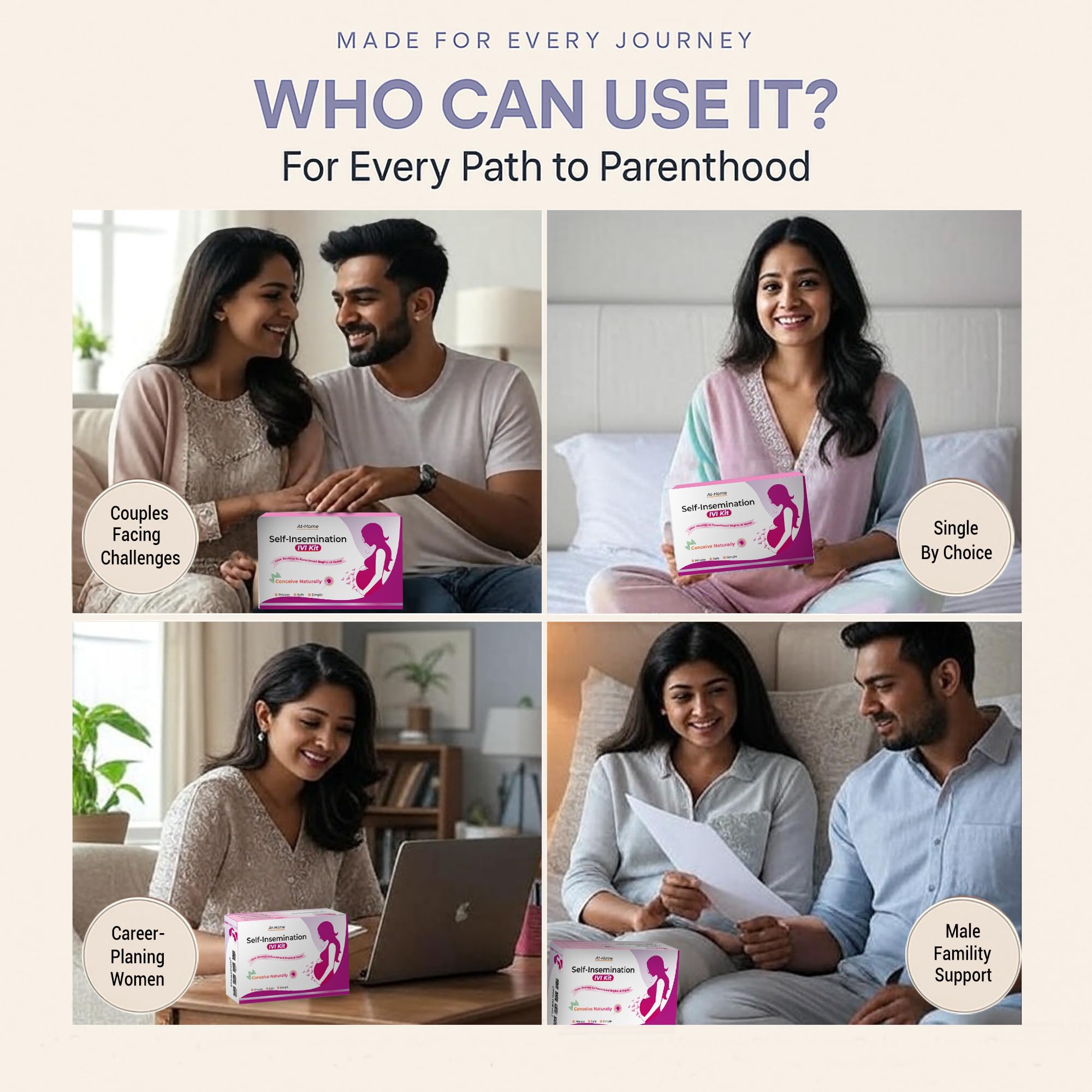 PregaPath At-Home Self-Insemination Kit for Women – Natural, Private, Easy, Safe & Discreet Conception at Home – IVI/IUI Alternative for Couples – Pack of 10 Kits with Free Ovulation & Pregnancy Tests 3