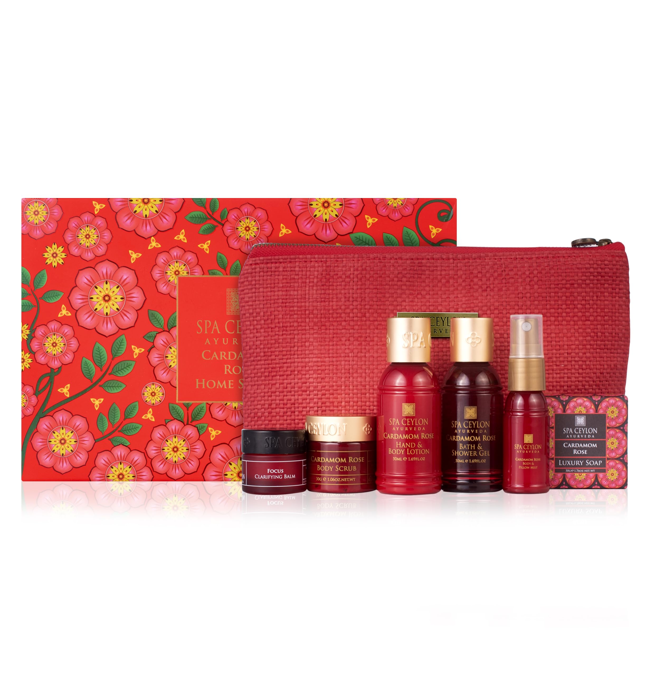 SPA CEYLON Cardamomrose Home Spe set | Spa Gifts | Pampering | Ayurvedic | All Natural | Mother's day gifting
