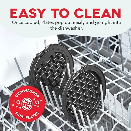 Miniatura 7 de DASH - Miniwaflera multifunción con seis placas removibles de 4 pulgadas y estuche de almacenamiento Waflera y plancha 4 en 1 mini para niños y