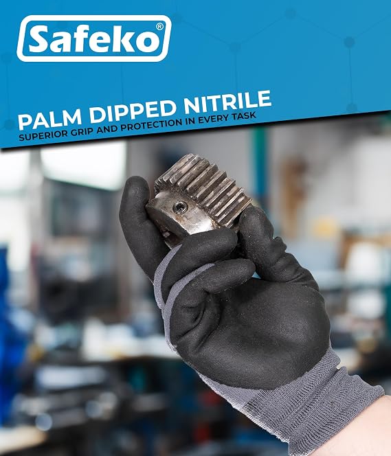 Lightweight Nitrile Palm Work Gloves