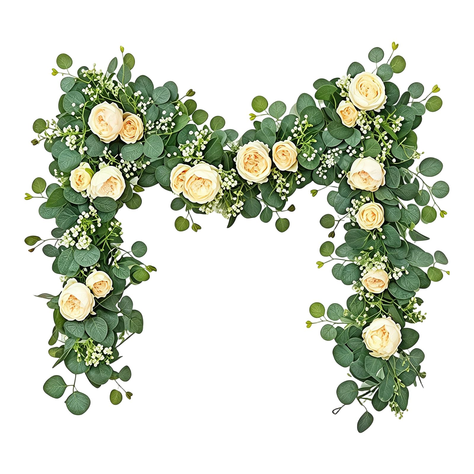 Flexible Flower Garland 70.8in Artificial Peony Vine with Green Leaves for Arch, Railing, and Wall Decorations Bridal Arch Vine Reception Flowers Ceremony Backdrop Greenery Strand Floral Swag Indoor