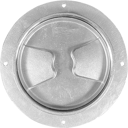 Miniatura 6 de ISURE MARINE Hatch de 4 pulgadas 316 de acero inoxidable redondo antideslizante placa de cubierta de escotilla de inspección con cubierta