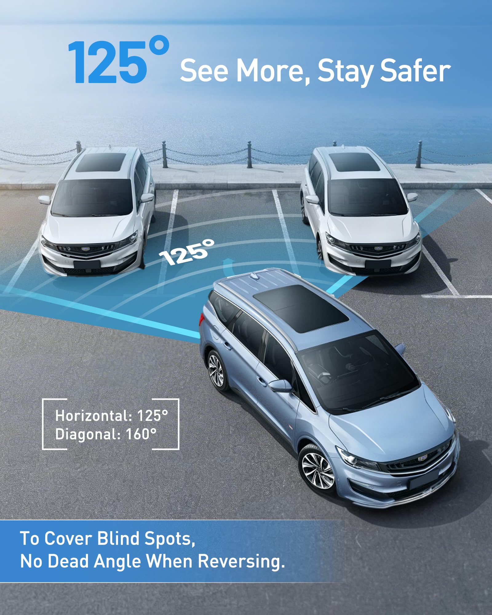 Cámara de visión trasera inalámbrica, 2,4 GHz, kit de cámara trasera HD, cámara de visión nocturna, IP68 K, impermeable, multipantalla para camión, coche, RV/SUV/remolque