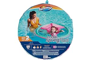Toddler Spring Float for Swimming Pool - Pink, 40" Inflatable Float with...