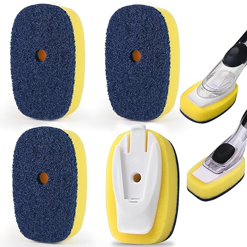 Sponge Brush Refills for OXO Dish Brush, 4 Pack Soap