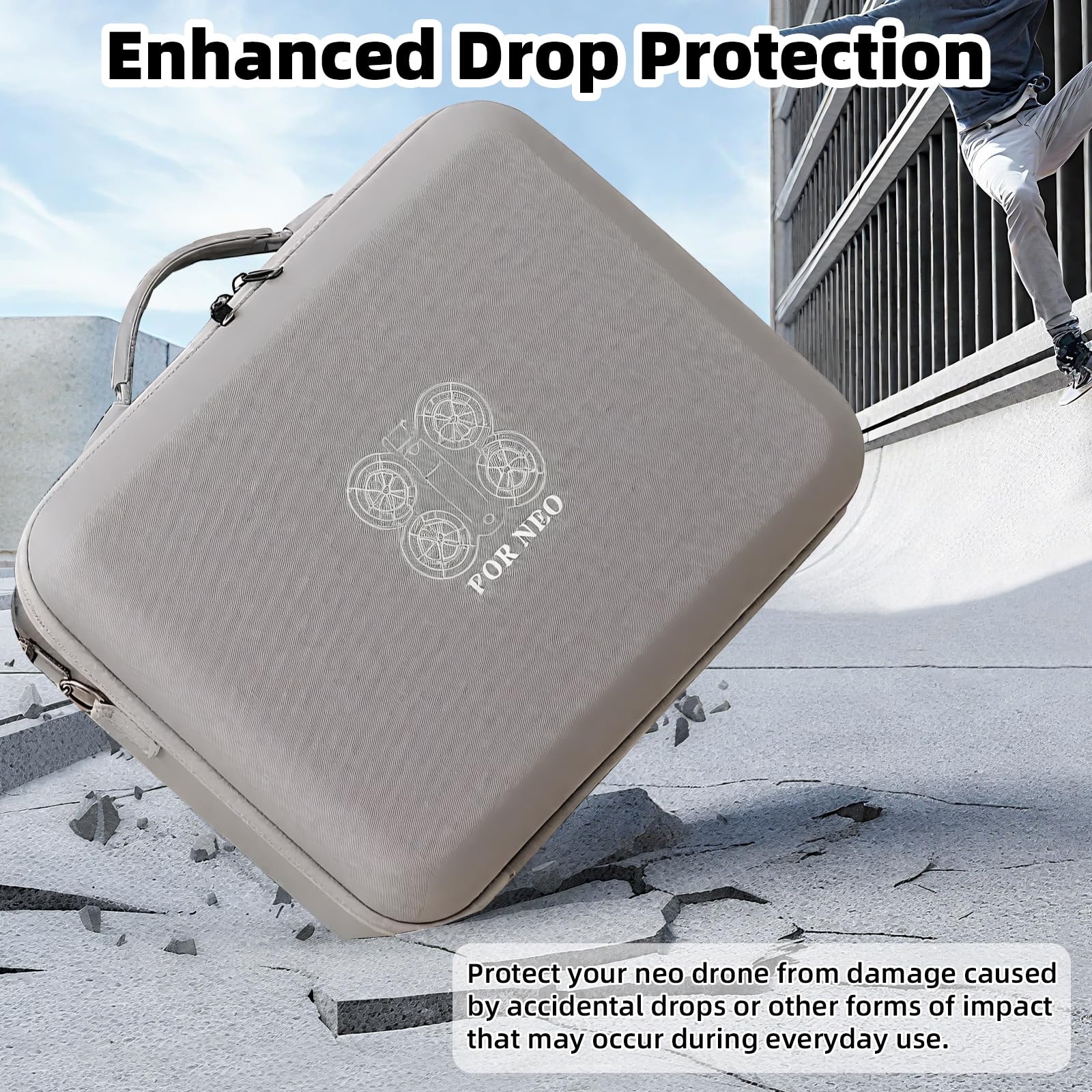 DJI Neo Tasche Wasserdicht, für DJI NEO Motion Fly More Combo Harte PU Tragetasche Case, für DJI Neo 1 /DJI Goggles N3/DJI RC Motion 3/Akku Ladekonzentrator und Zubehör