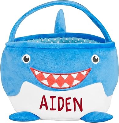 Letâ€™s Make Memories Personalized Furry Critter Easter Basket for Kids - Shark