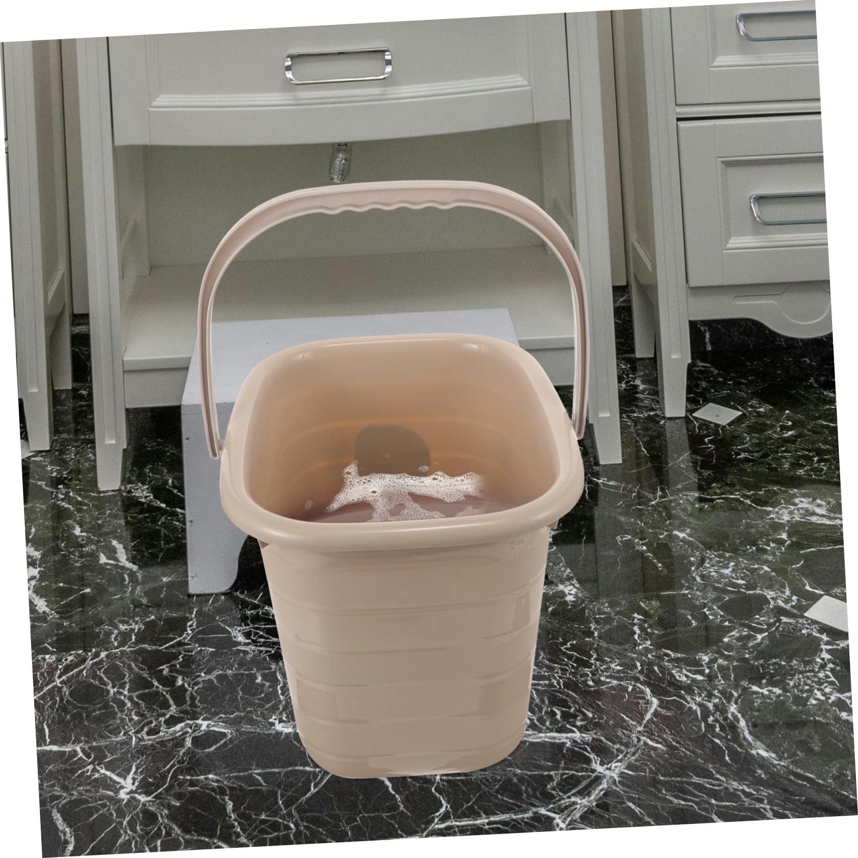 GARVALON Secchio per 11l con Manico in Plastica Rettangolare e Facile da Versare Acqua e Prodotti la Pulizia, Uso Domestico