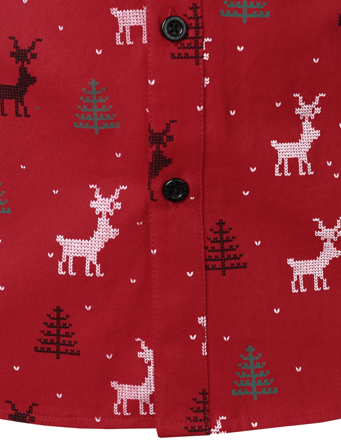 Jogal - Camicia da uomo con stampa natalizia originale, maniche lunghe e bottoni, stile casual