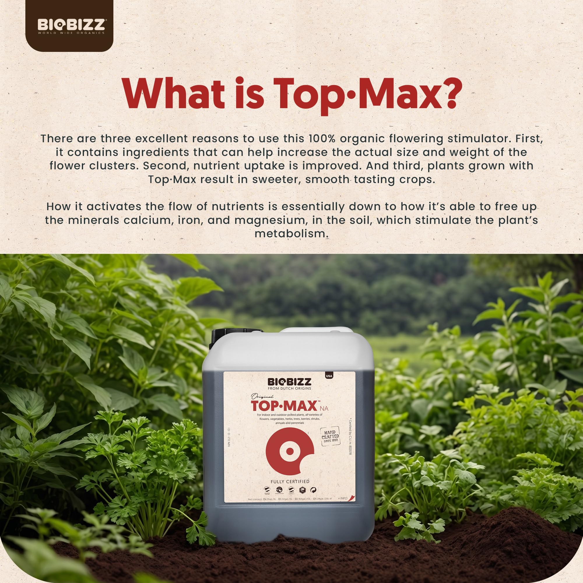 Amazon | BioBizz オーガニック活力剤 Top Max 5L | 液肥・活力剤