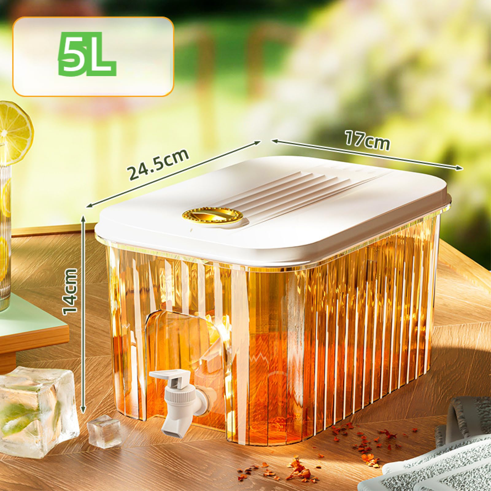Amazon｜3L/5L 冷水筒 冷蔵庫ドリンクサーバー ドリンクディスペンサー 