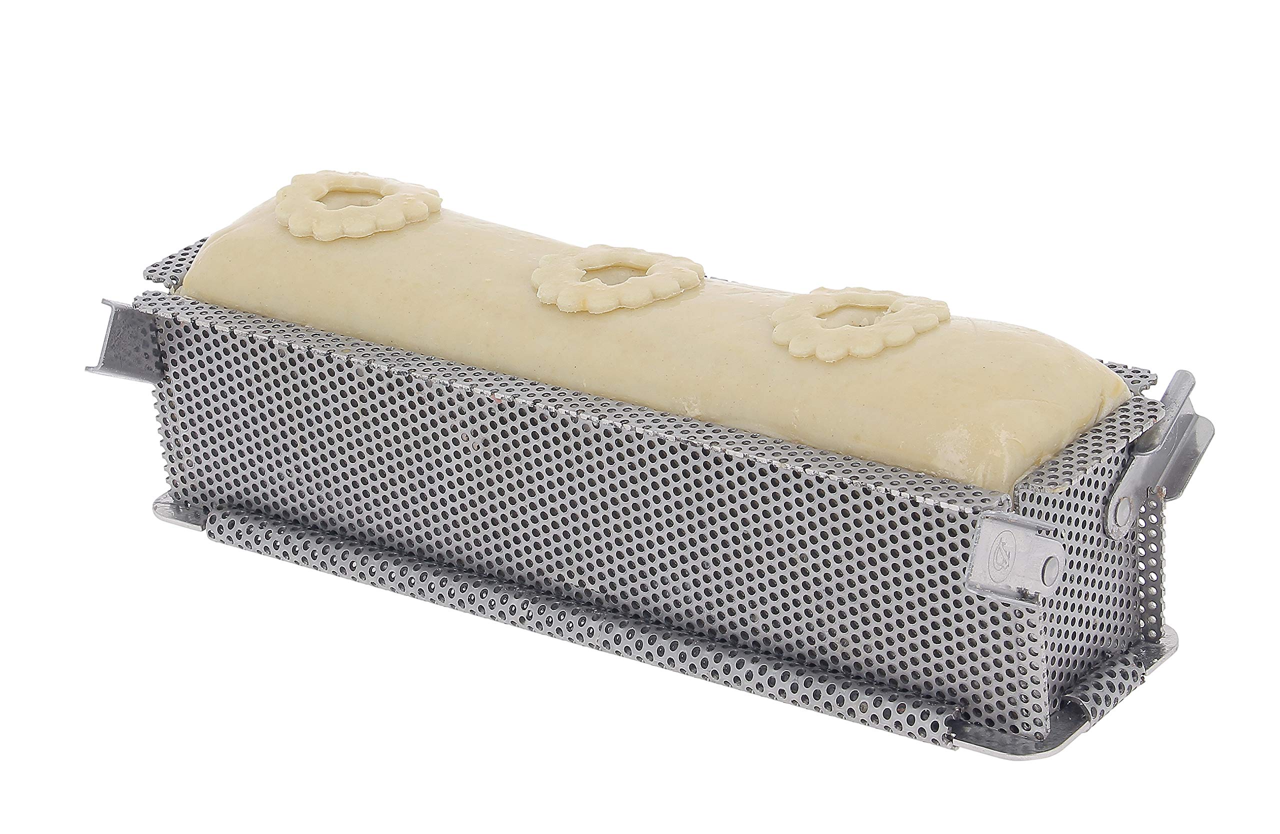 De Buyer, MOLDE INOX PLEGABLE PERFORADO GEOFORM 48X9X8.5CM-3210.48