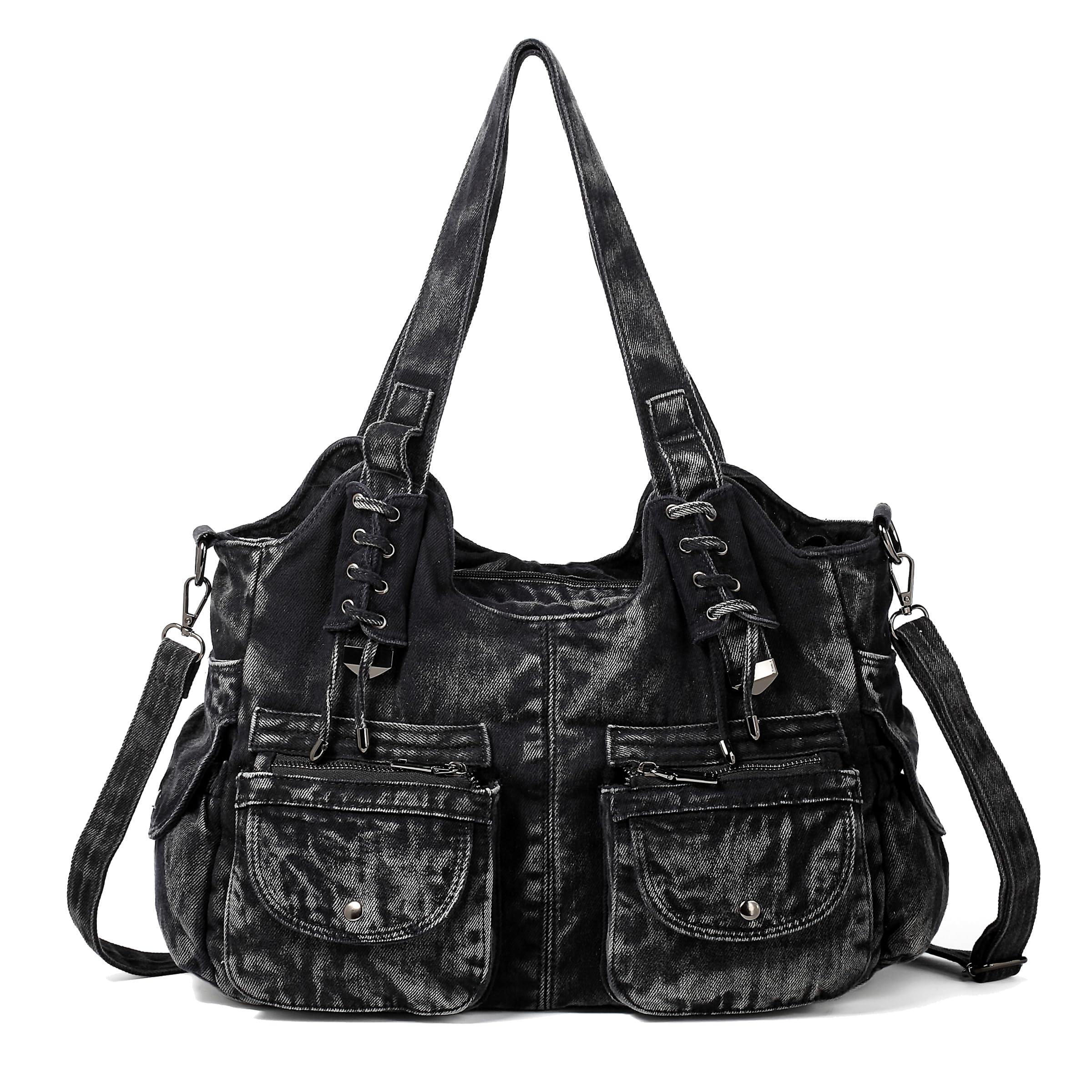 Designer Denim Handbags for Women Hobo Tote Bag Crossbody Denim Purses Blue Jean Shoulder Bag