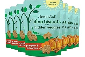 Beech-Nut Healthy Toddler Treats: Dino Biscuits with Hidden Veggies (7-Pack)