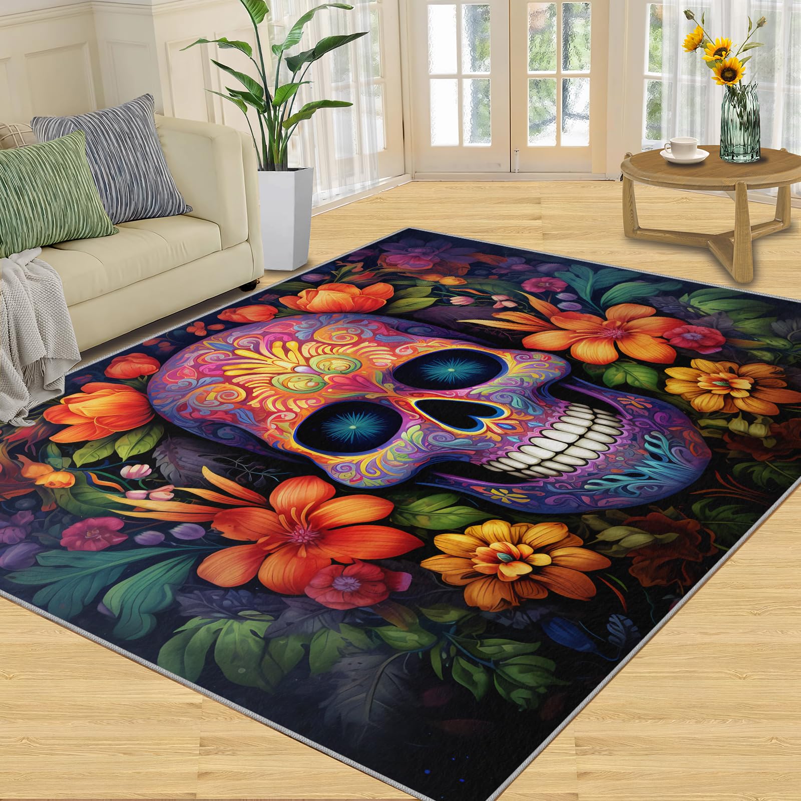 Amazon.com: Skull Rugs for Entryway - 2x3 Rug, Gothic Area Rug