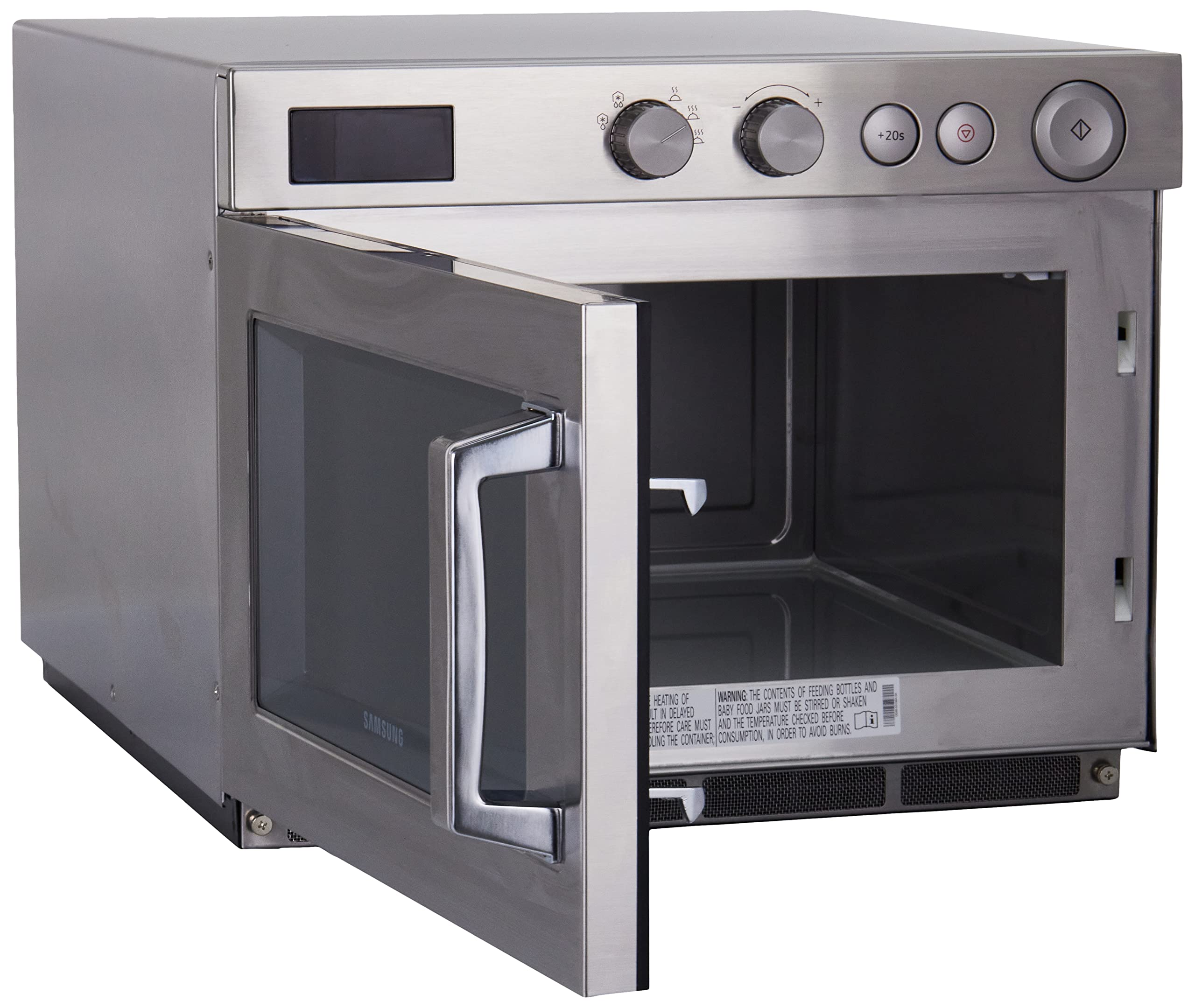 Saro - Samsung MJ2651 Microwave Oven for Restoration, 26 L, 1500 W, 5 Power Levels, Stainless Steel/Ceramic, Rotary Button, Digital Time Display, Stackable, 230 V