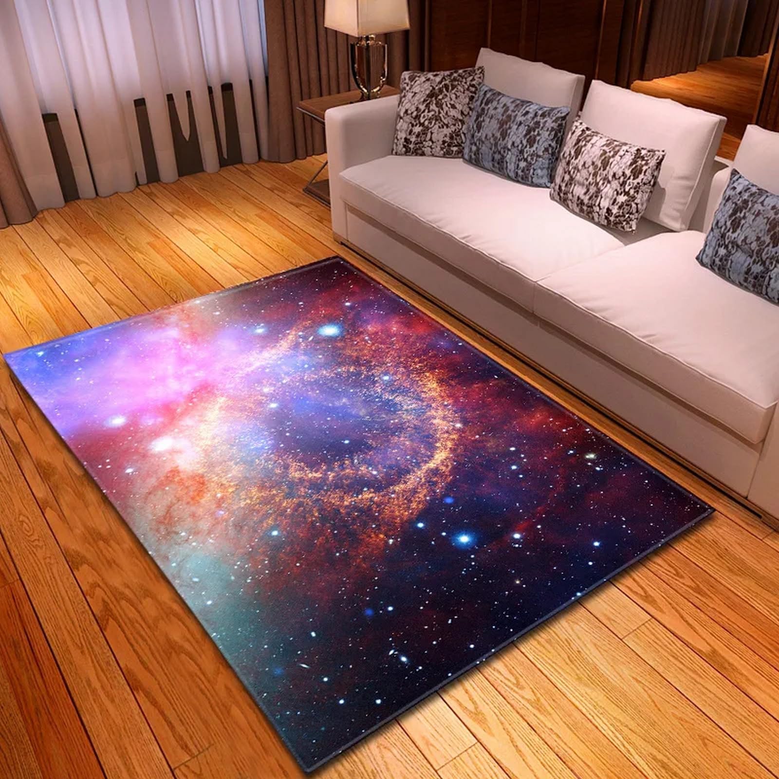 Tapis paysage spatial pour salle à manger moderne et salon design