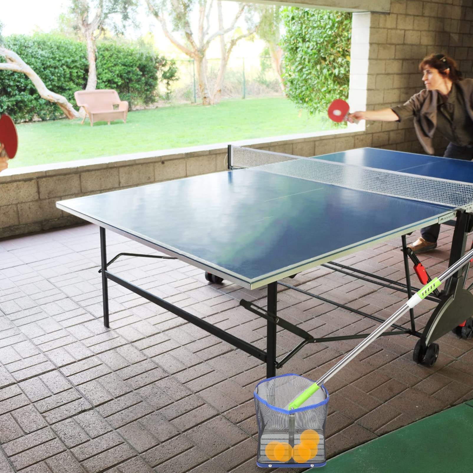 BESPORTBLE Pong Picker portátil Colector de Pelota de Tenis de Mesa Retriever Up Bolsa de Malla Equipo de Entrenamiento