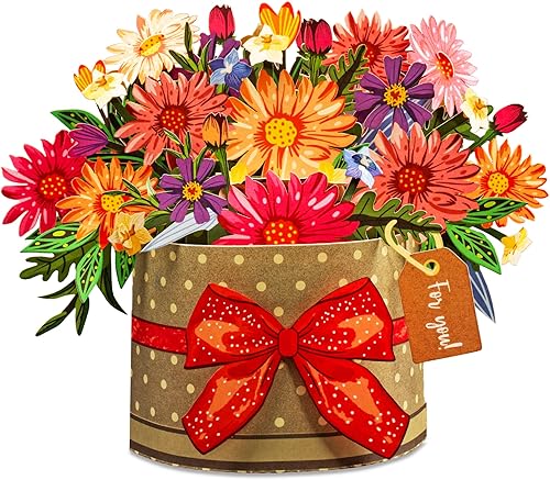 Miniatura 2 de Paper Love Frndly - Paquete de 2 tarjetas desplegables, incluye 1 caja de flores y 1 camión de flores vintage, para todas las ocasiones, 100%