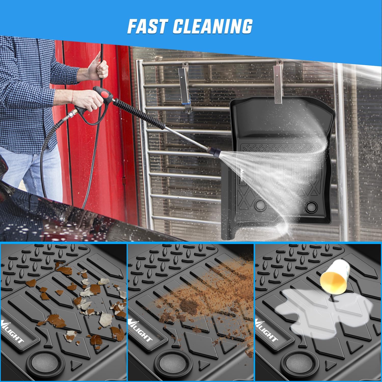 Nilight TPE Floor Mats for Ford F150 F-150 SuperCrew Crew Cab Bucket Seat 2010 2011 2012 2013 2014, All Weather Custom Fit Heavy Duty Floor Liners - Image 6