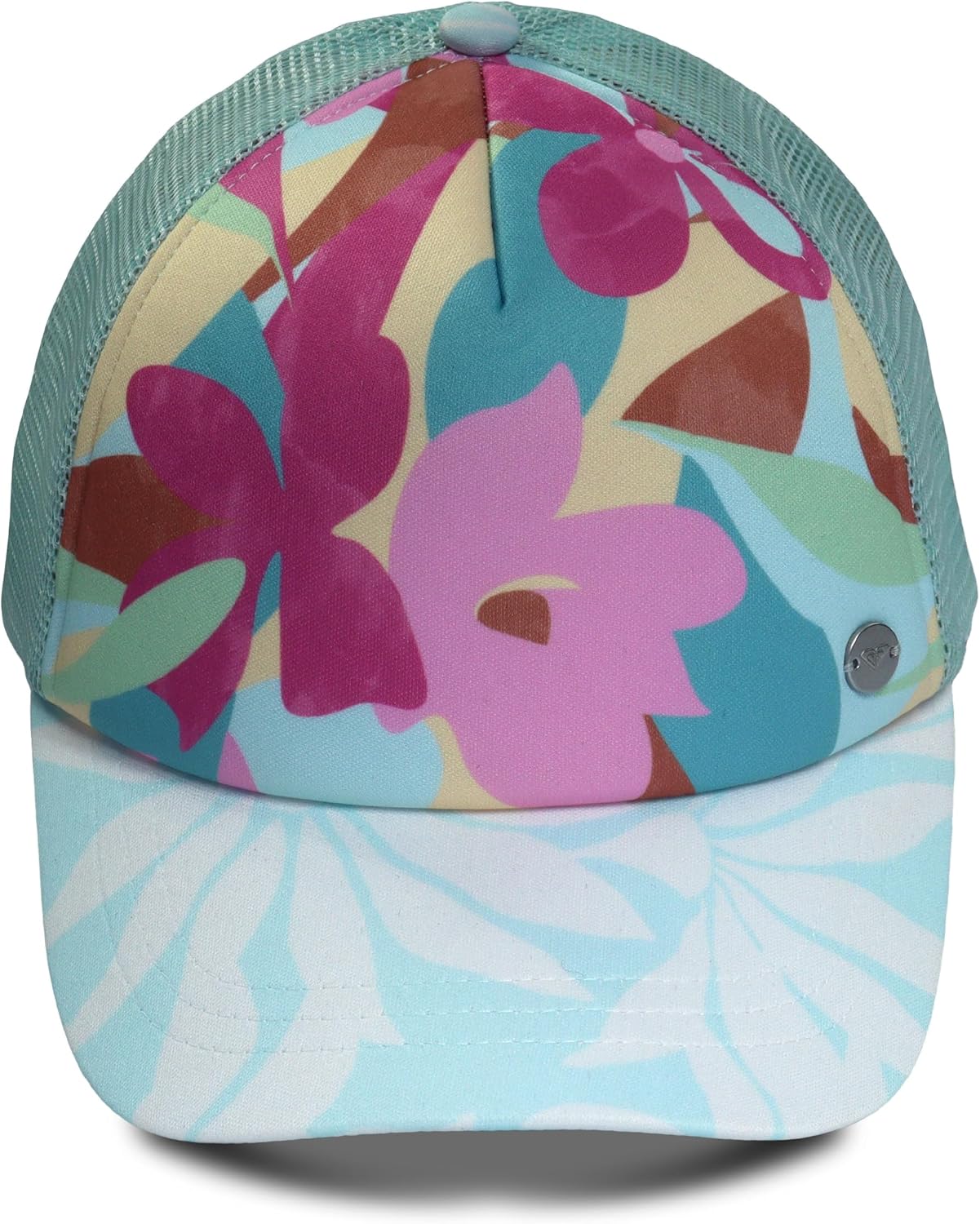 Roxy Girls' Honey Coconut Trucker Hat - Breathable Mesh Snapback, Curved Visor