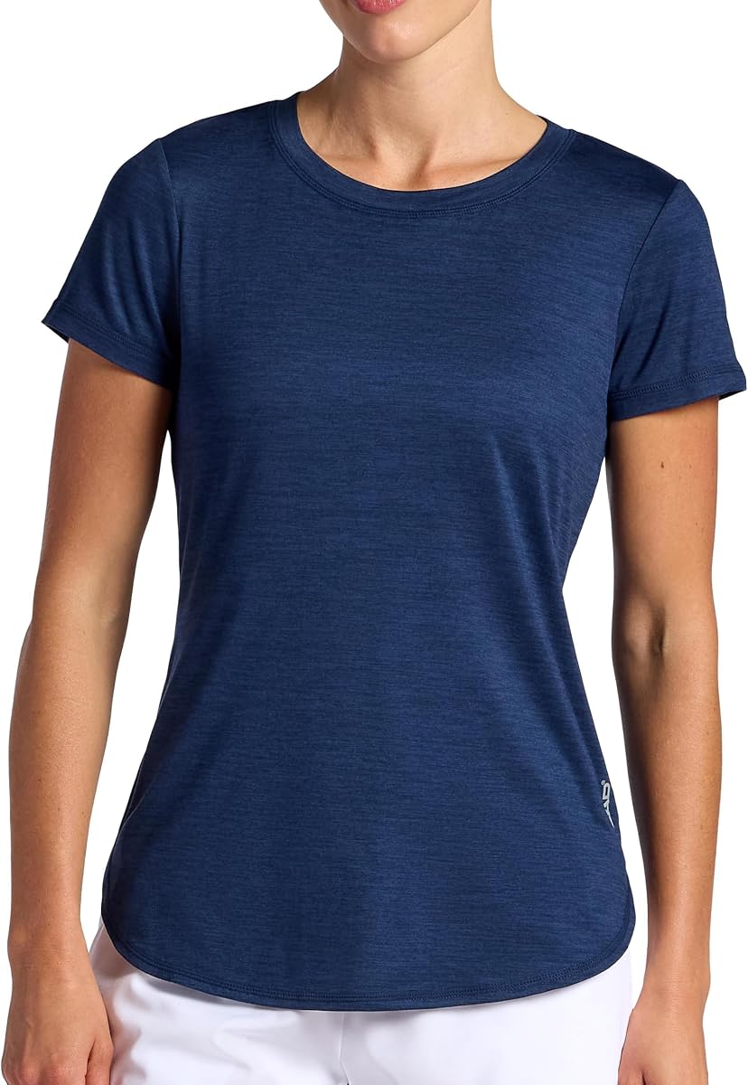 Head Women's Halfcourt Short Sleeve T-Shirt, Slim Fit, Stretch Midweight Material, Moisture-Wicking