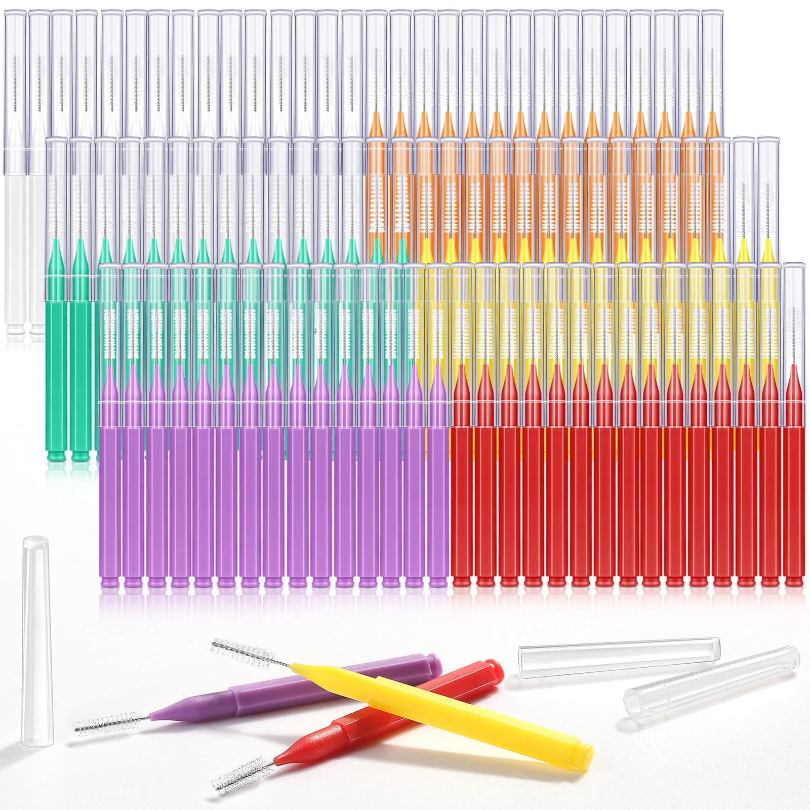 Buy 120Pcs Interdental Brush TUCEYEA 6 Sizes Braces Brush Toothpicks