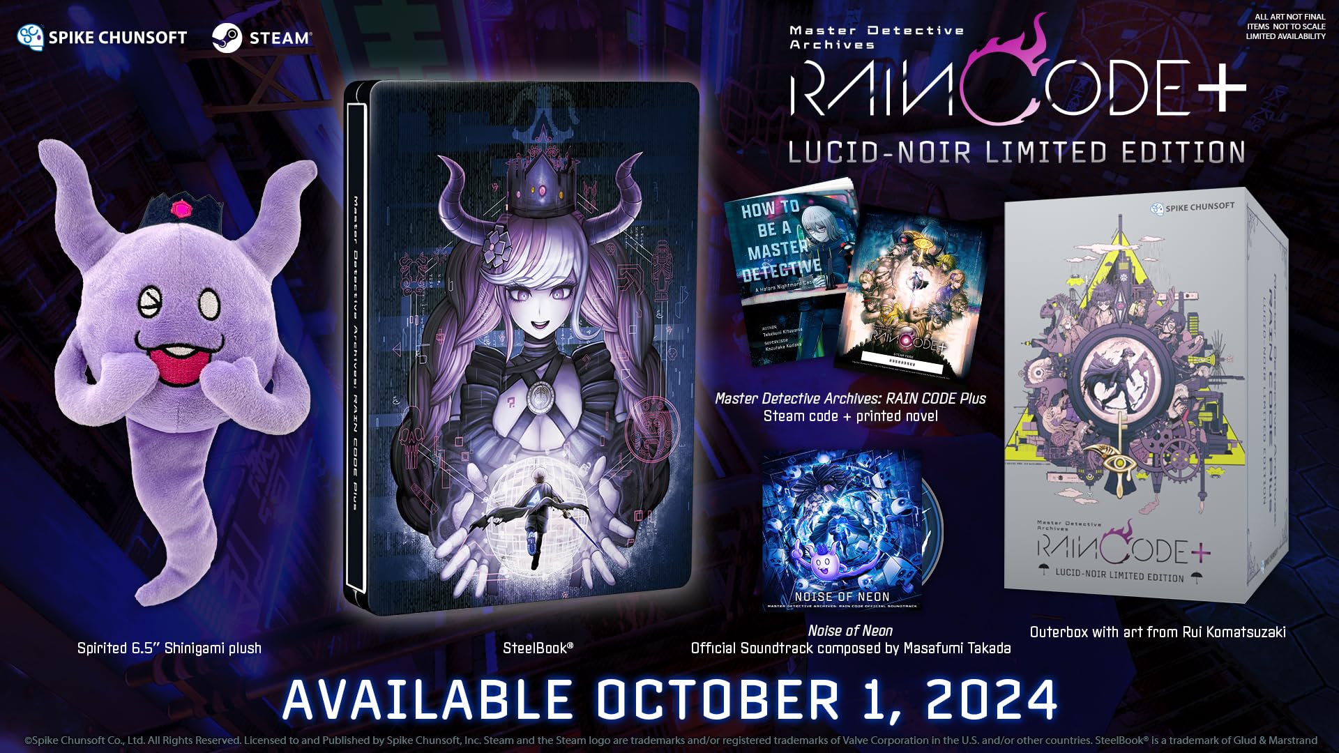 Master Detective Archives: RAIN CODE Plus Lucid-Noir Steam® Limited Edition - PC [Online Game Code]