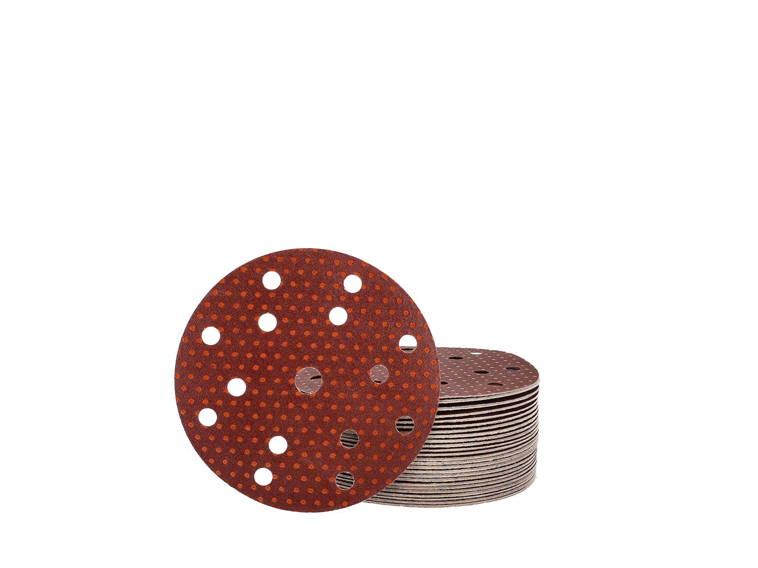 Mirka Papel de lija Ultimax Ø 150 mm cierre adhesivo 15 agujeros | Papel de lija P150 cierre adhesivo 15 agujeros 50 piezas para lijadoras excéntricas madera y minerales