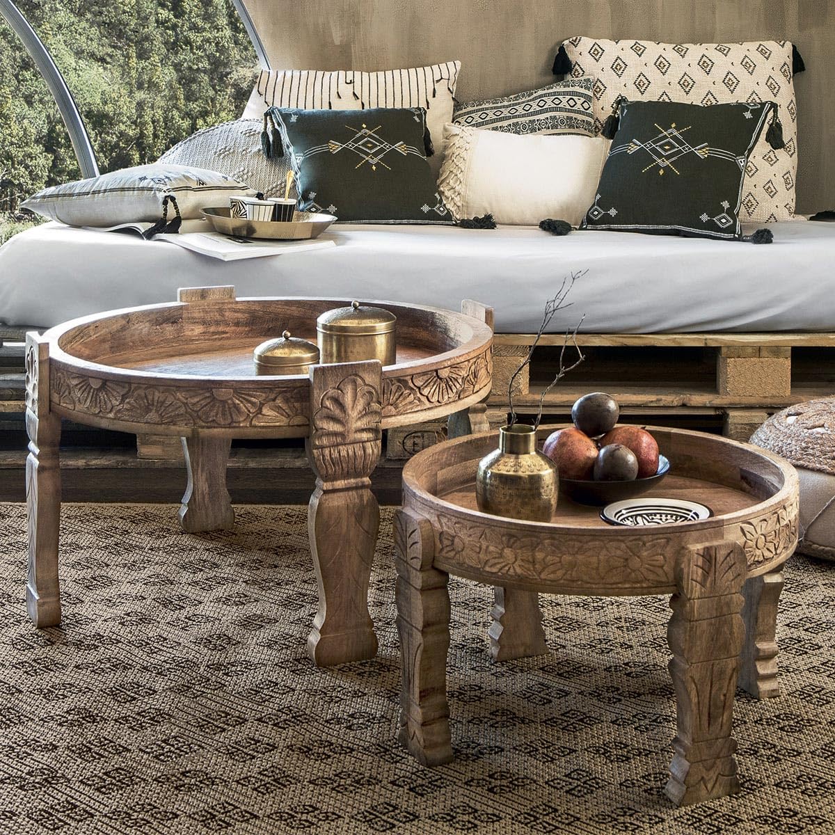 ATMOSPHERA CREATEUR D'INTERIEUR - Tavolino gypsy in legno di mango d51cm