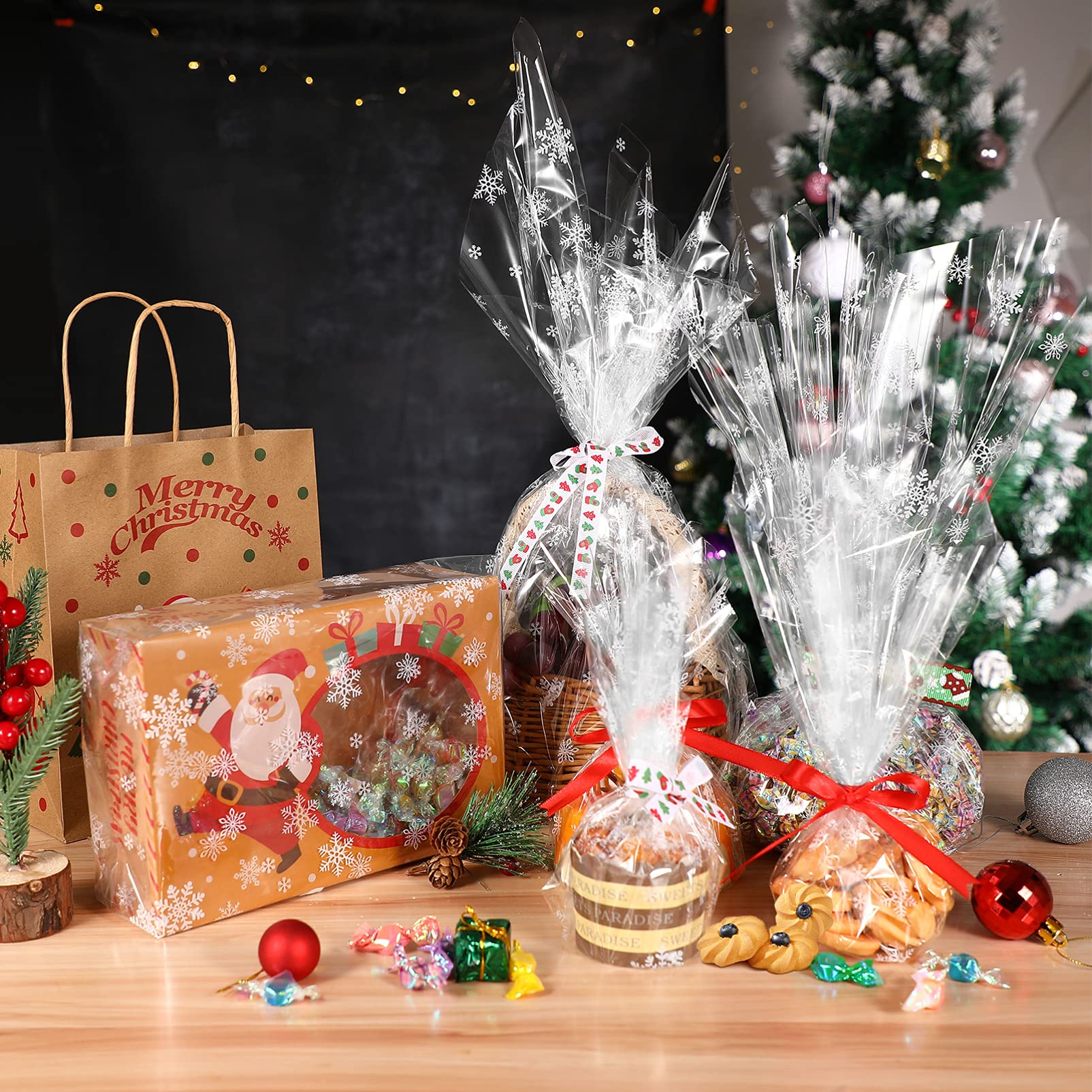 Clear Cellophane Wrap Roll 2.5 Mil Thick Crystal Clear Gifts, Baskets, Arts & Crafts, Treats - View #2